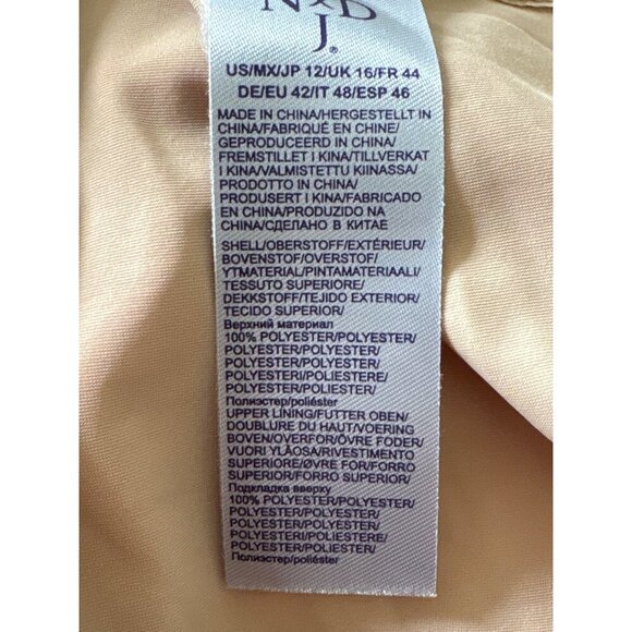 NYDJ  Demi Matte Jersey Fitted Sheath Dress, Pink Sleeveless Women's Size 12 - Picture 11 of 12